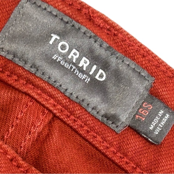 Torrid‎ Mom Straight Vintage Stretch High Rise Jean Orange Plus Sz 16S - Picture 7 of 7
